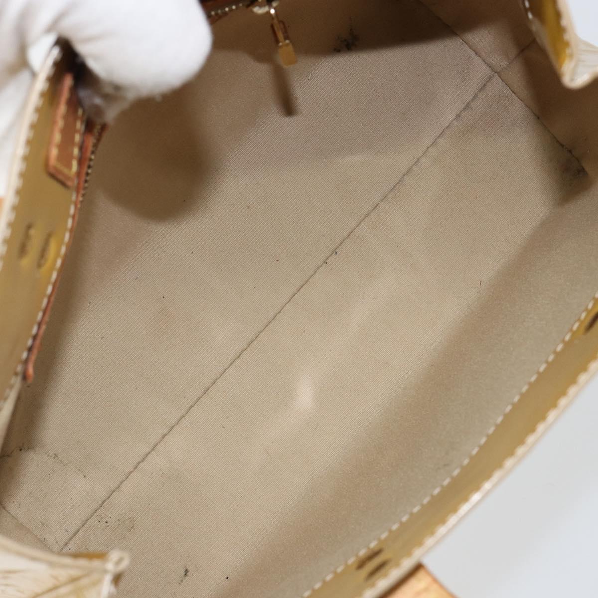 LOUIS VUITTON Monogram Vernis Reade PM Hand Bag Beige M91334 LV Auth 142873