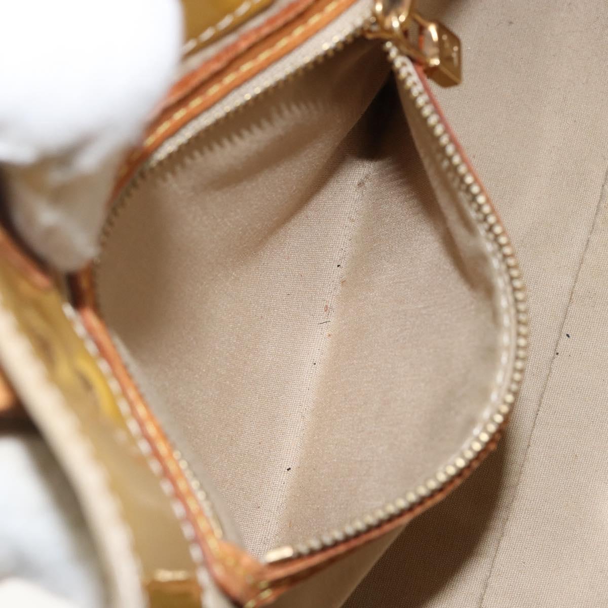 LOUIS VUITTON Monogram Vernis Reade PM Hand Bag Beige M91334 LV Auth 142873