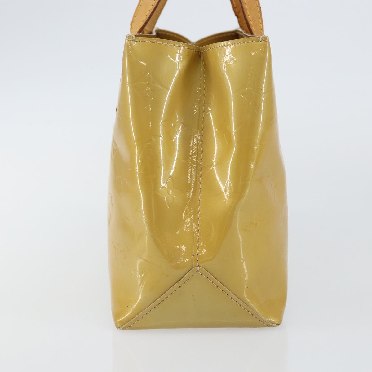 LOUIS VUITTON Monogram Vernis Reade PM Hand Bag Beige M91334 LV Auth 142873