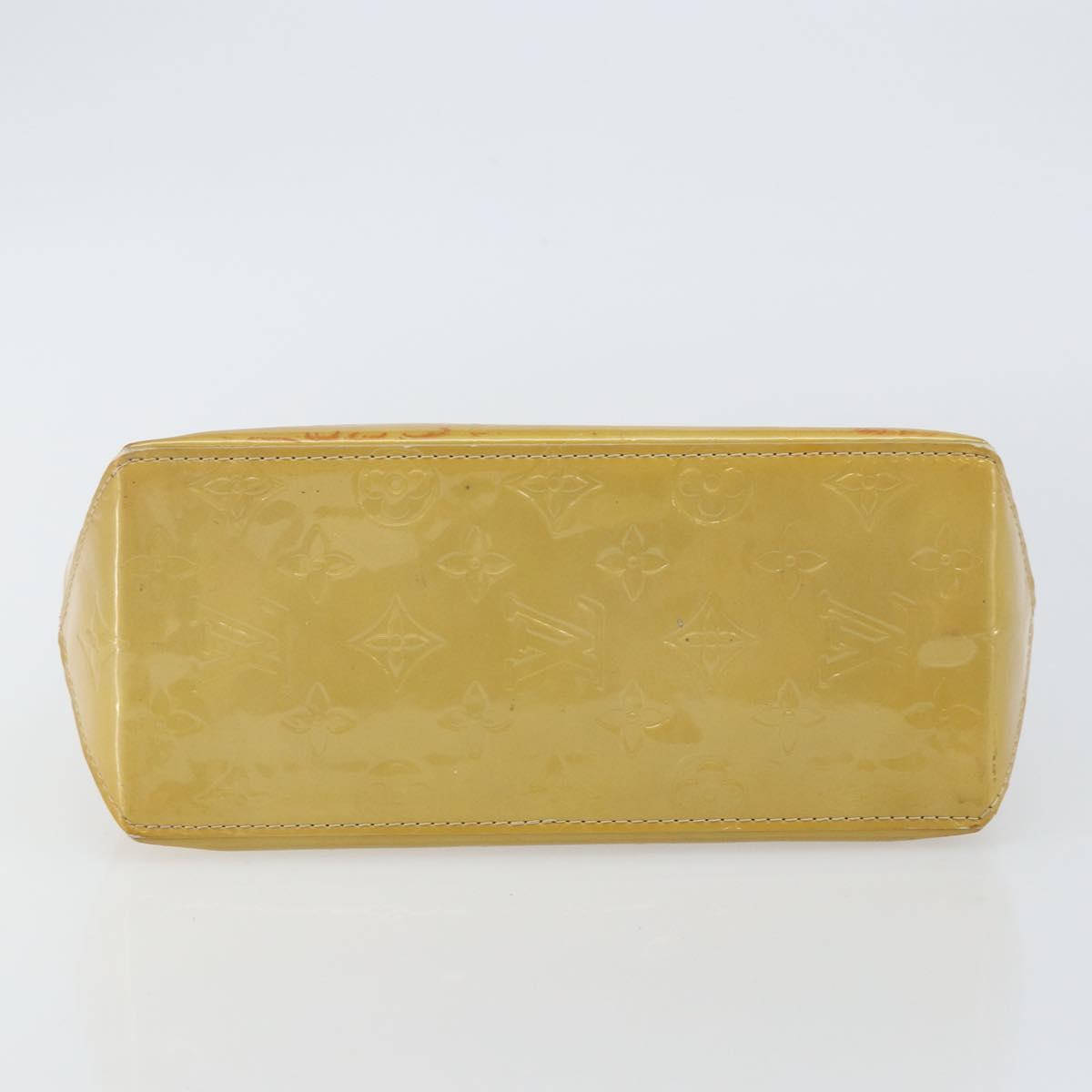 LOUIS VUITTON Monogram Vernis Reade PM Hand Bag Beige M91334 LV Auth 142873