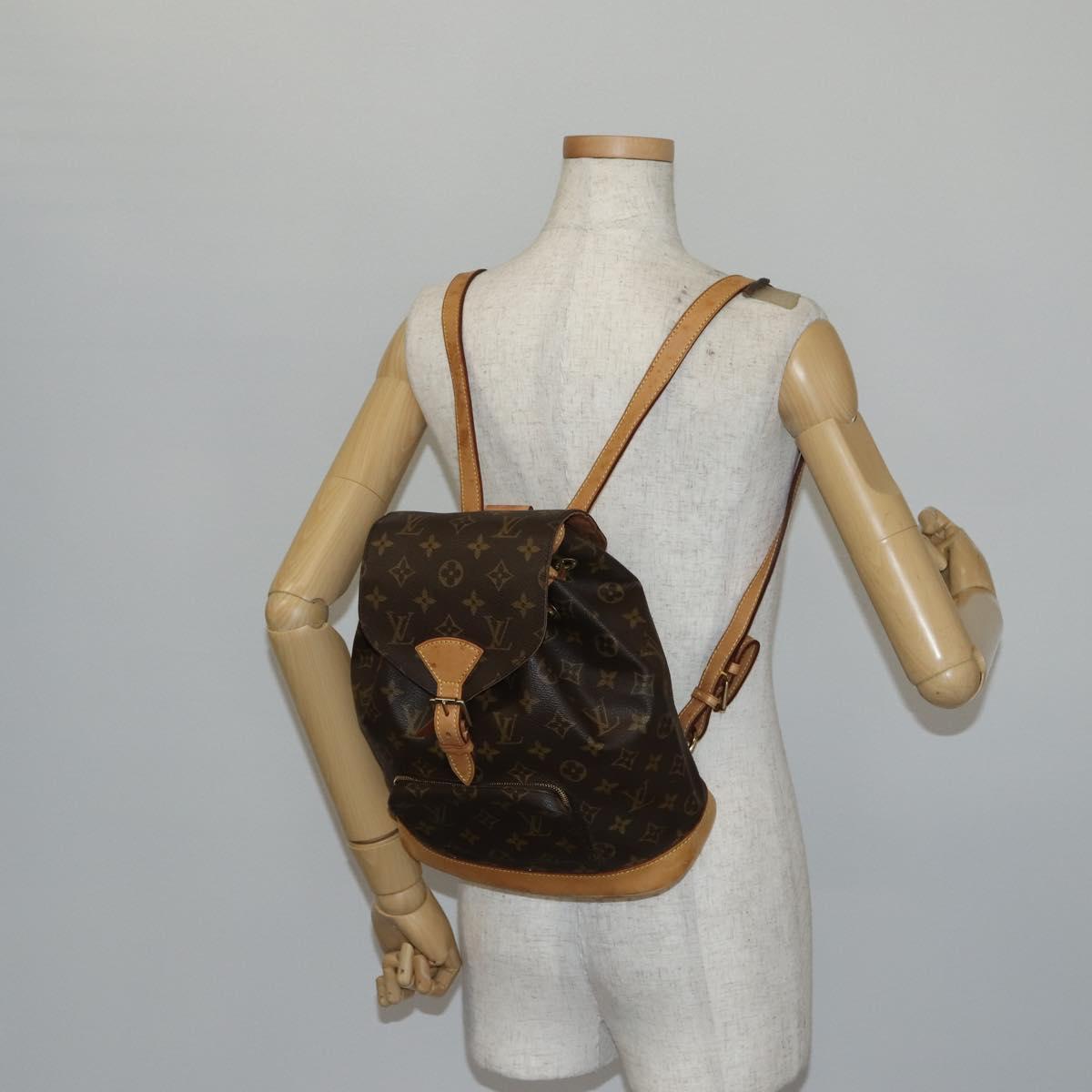 LOUIS VUITTON Monogram Montsouris MM Backpack M51136 LV Auth 142878V