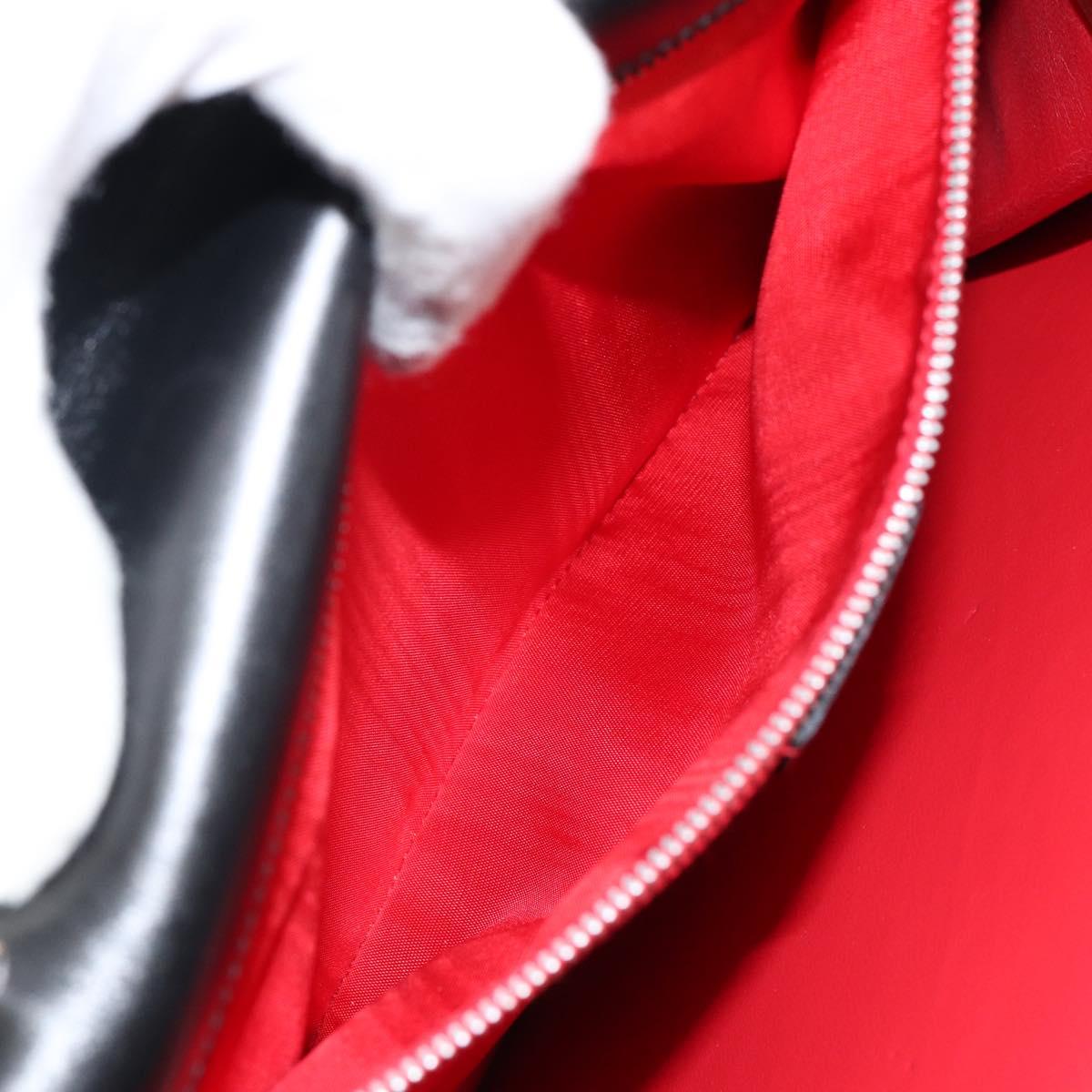 CELINE Hand Bag Leather Black Gold Auth 142890