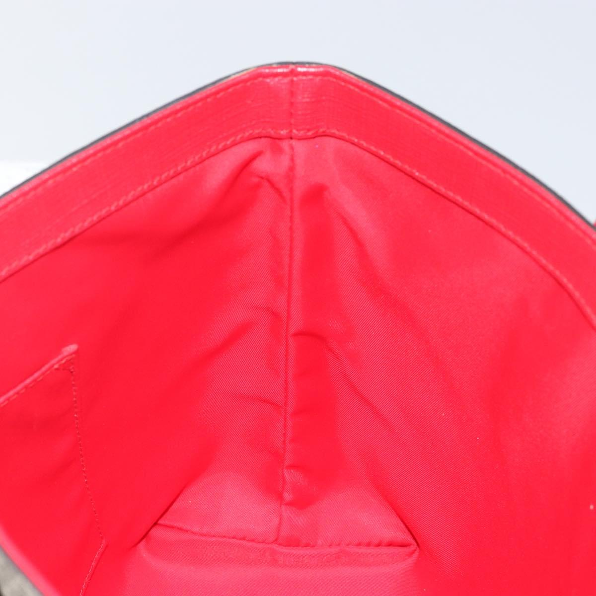 GUCCI GG Supreme Hand Bag PVC Beige 550768 Auth 142895