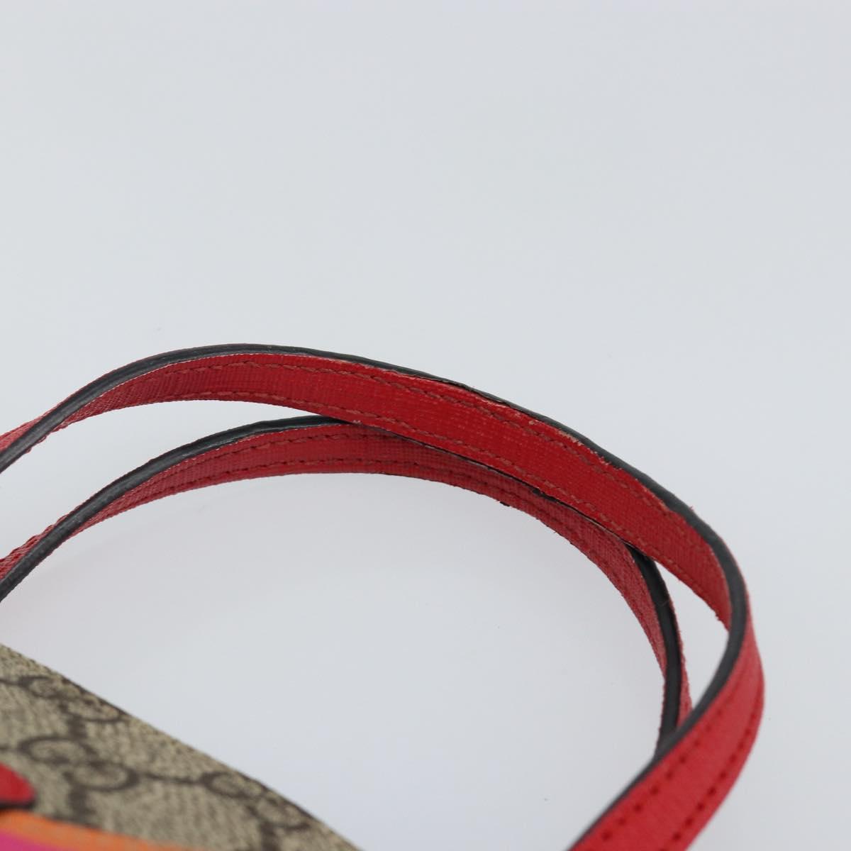 GUCCI GG Supreme Hand Bag PVC Beige 550768 Auth 142895