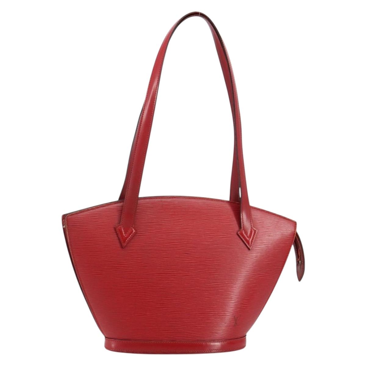 LOUIS VUITTON Epi Saint Jacques Poignees Long Hand Bag Red M52337 Auth 142907