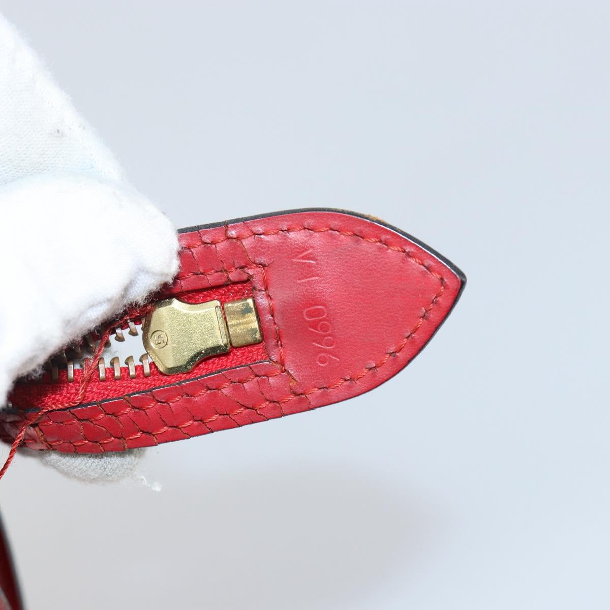 LOUIS VUITTON Epi Saint Jacques Poignees Long Hand Bag Red M52337 Auth 142907