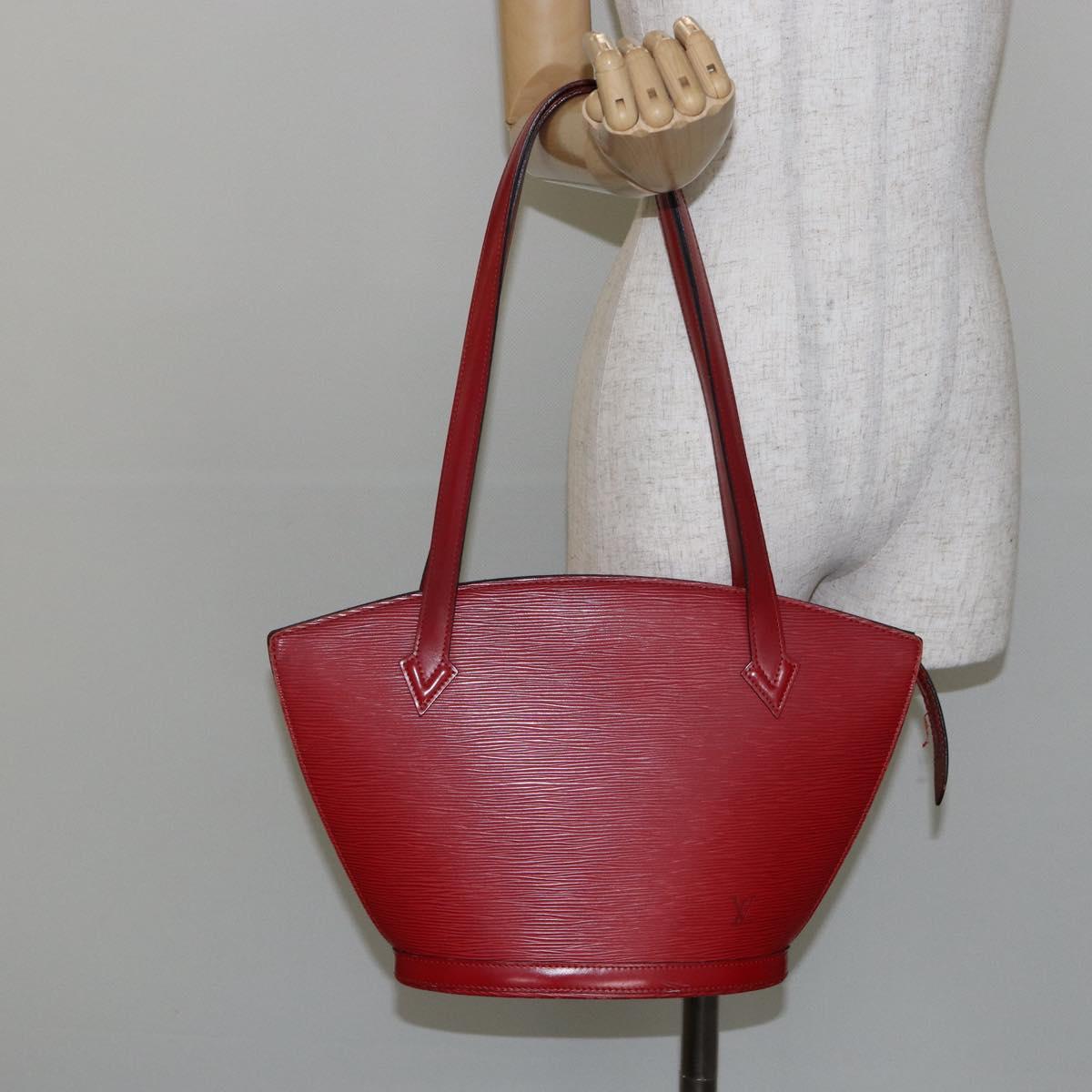 LOUIS VUITTON Epi Saint Jacques Poignees Long Hand Bag Red M52337 Auth 142907
