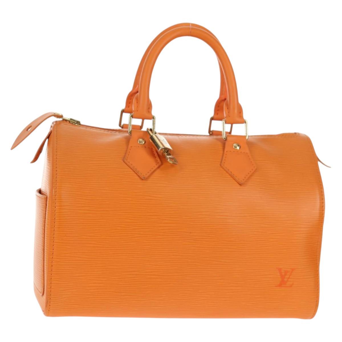 LOUIS VUITTON Epi Speedy 25 Hand Bag Orange Mandarin M5903H LV Auth 142913V