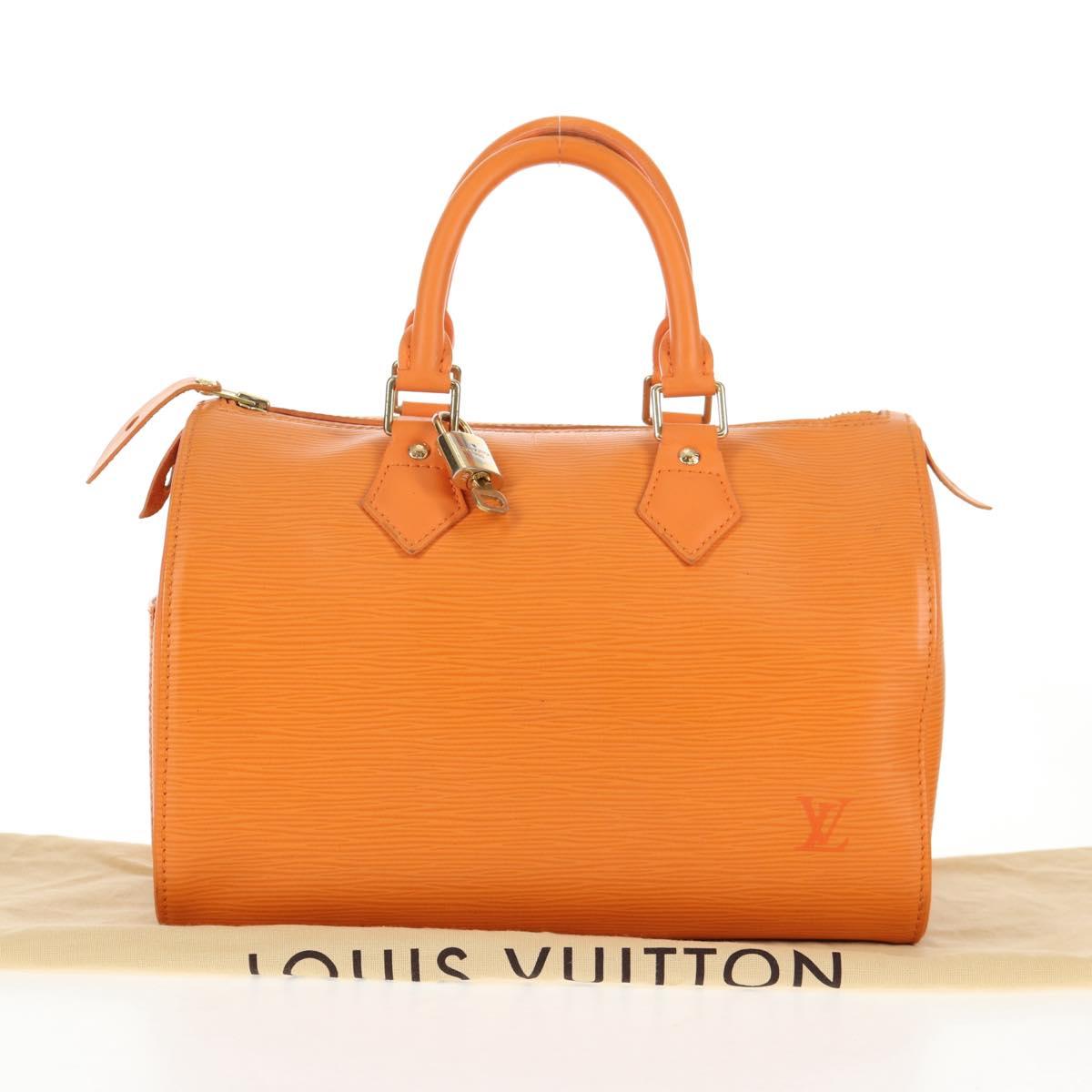 LOUIS VUITTON Epi Speedy 25 Hand Bag Orange Mandarin M5903H LV Auth 142913V