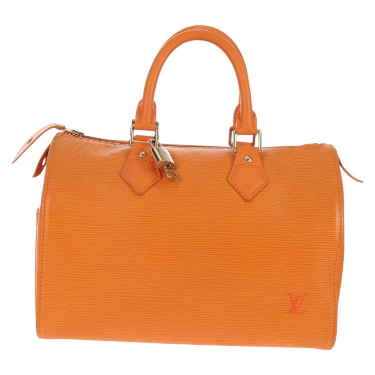 LOUIS VUITTON Epi Speedy 25 Hand Bag Orange Mandarin M5903H LV Auth 142913V