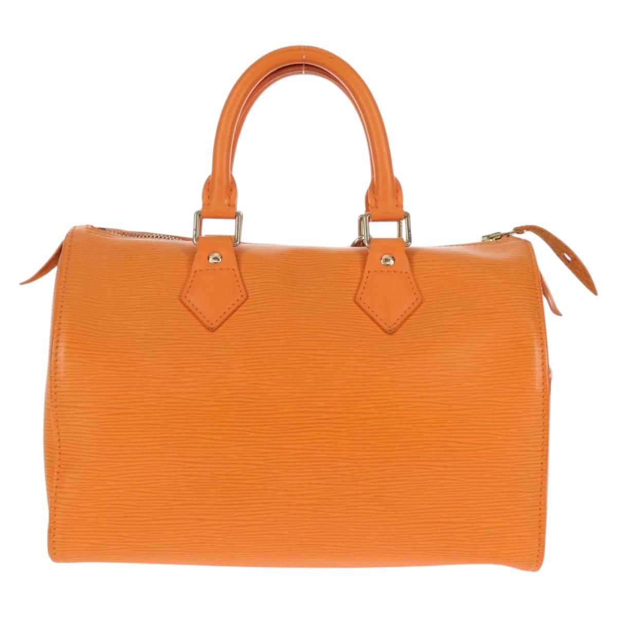 LOUIS VUITTON Epi Speedy 25 Hand Bag Orange Mandarin M5903H LV Auth 142913V