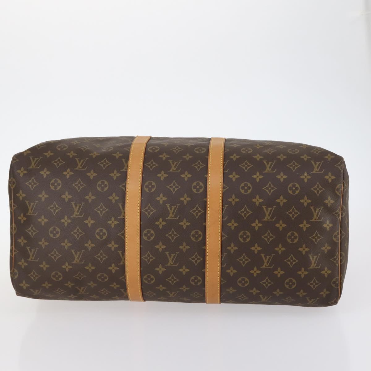 LOUIS VUITTON Monogram Keepall 55 Boston Bag M41424 LV Auth 142917