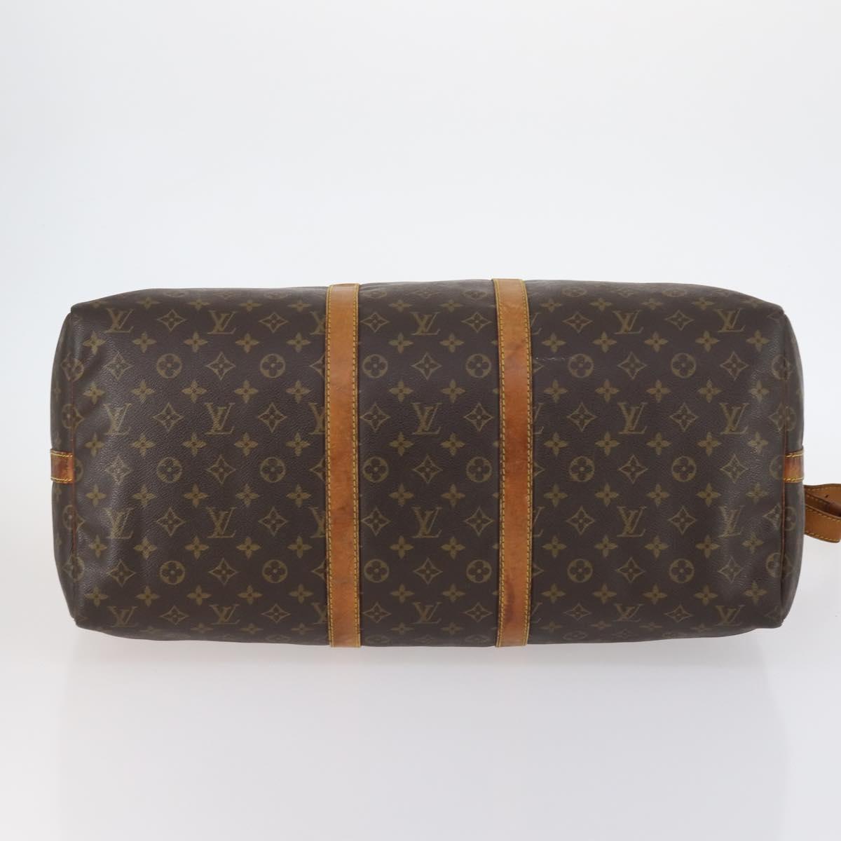LOUIS VUITTON Monogram Keepall Bandouliere 55 Boston Bag M41414 LV Auth 142919