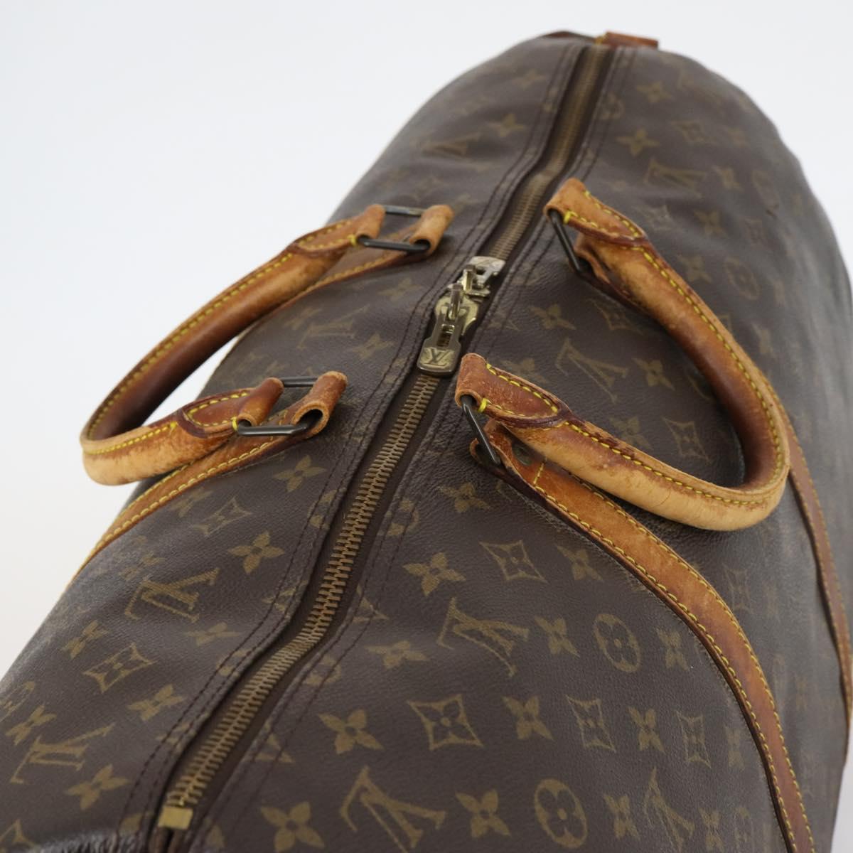 LOUIS VUITTON Monogram Keepall Bandouliere 55 Boston Bag M41414 LV Auth 142919