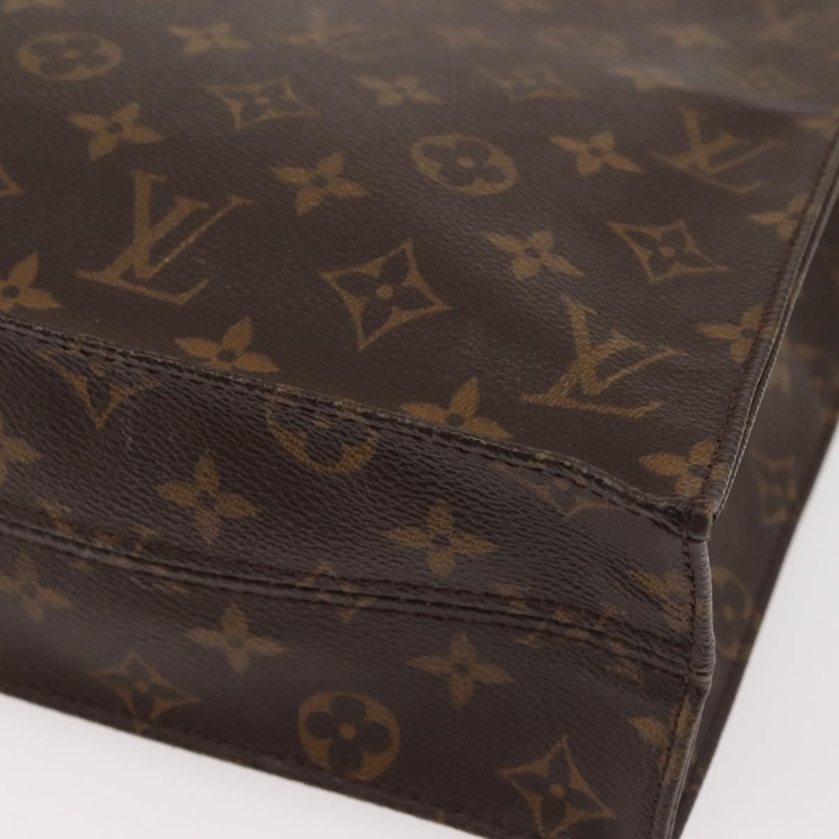 LOUIS VUITTON Monogram Sac Plat Hand Bag M51140 LV Auth 142922