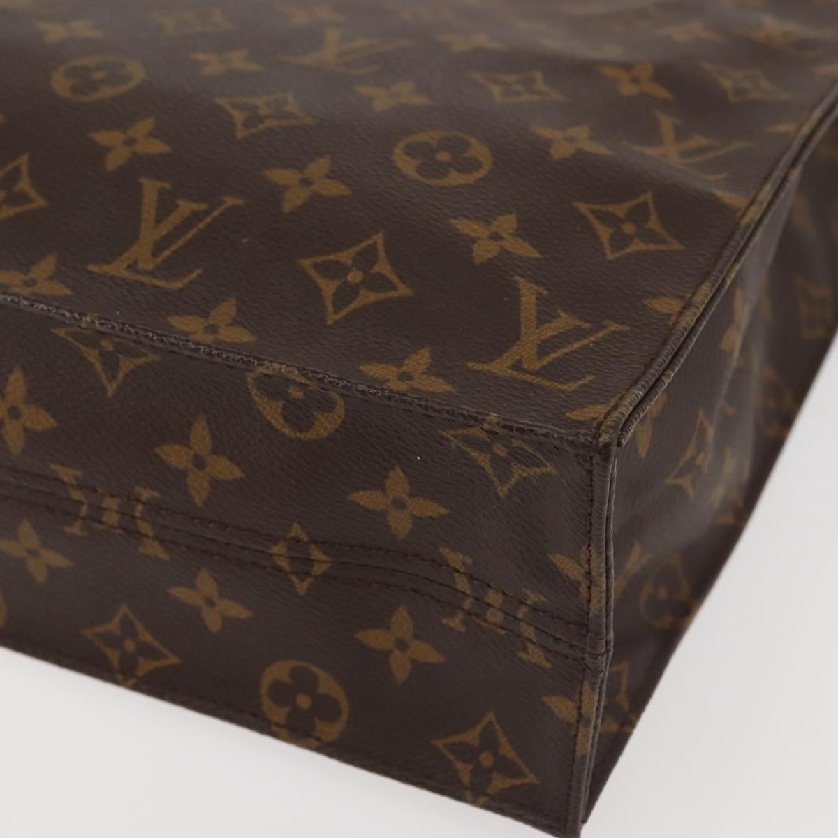 LOUIS VUITTON Monogram Sac Plat Hand Bag M51140 LV Auth 142923