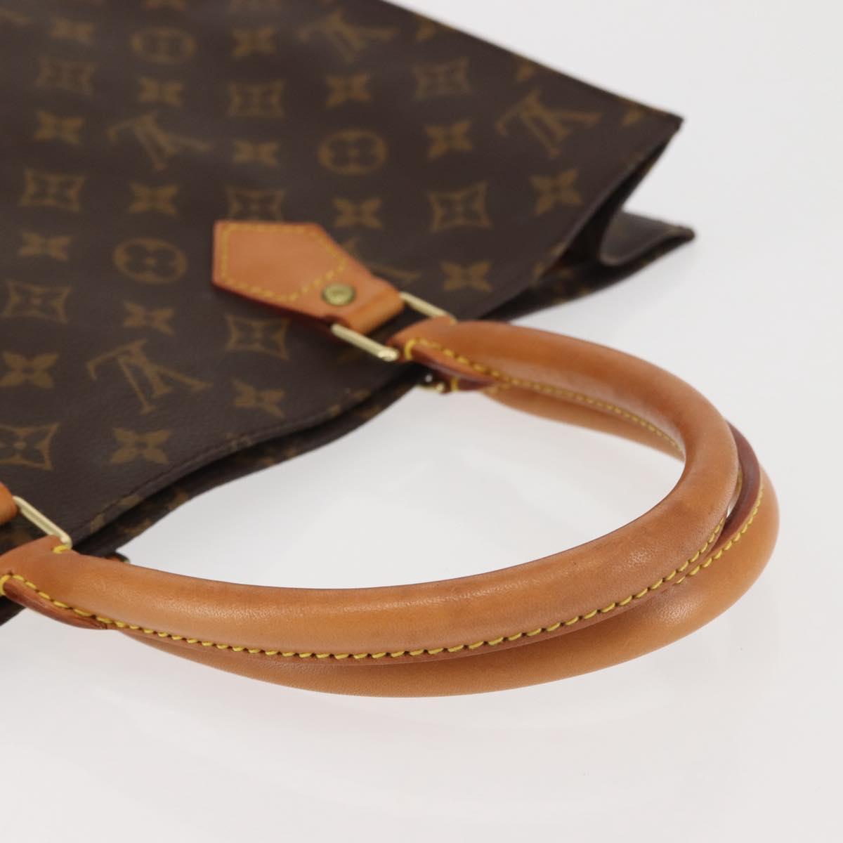 LOUIS VUITTON Monogram Sac Plat Hand Bag M51140 LV Auth 142923