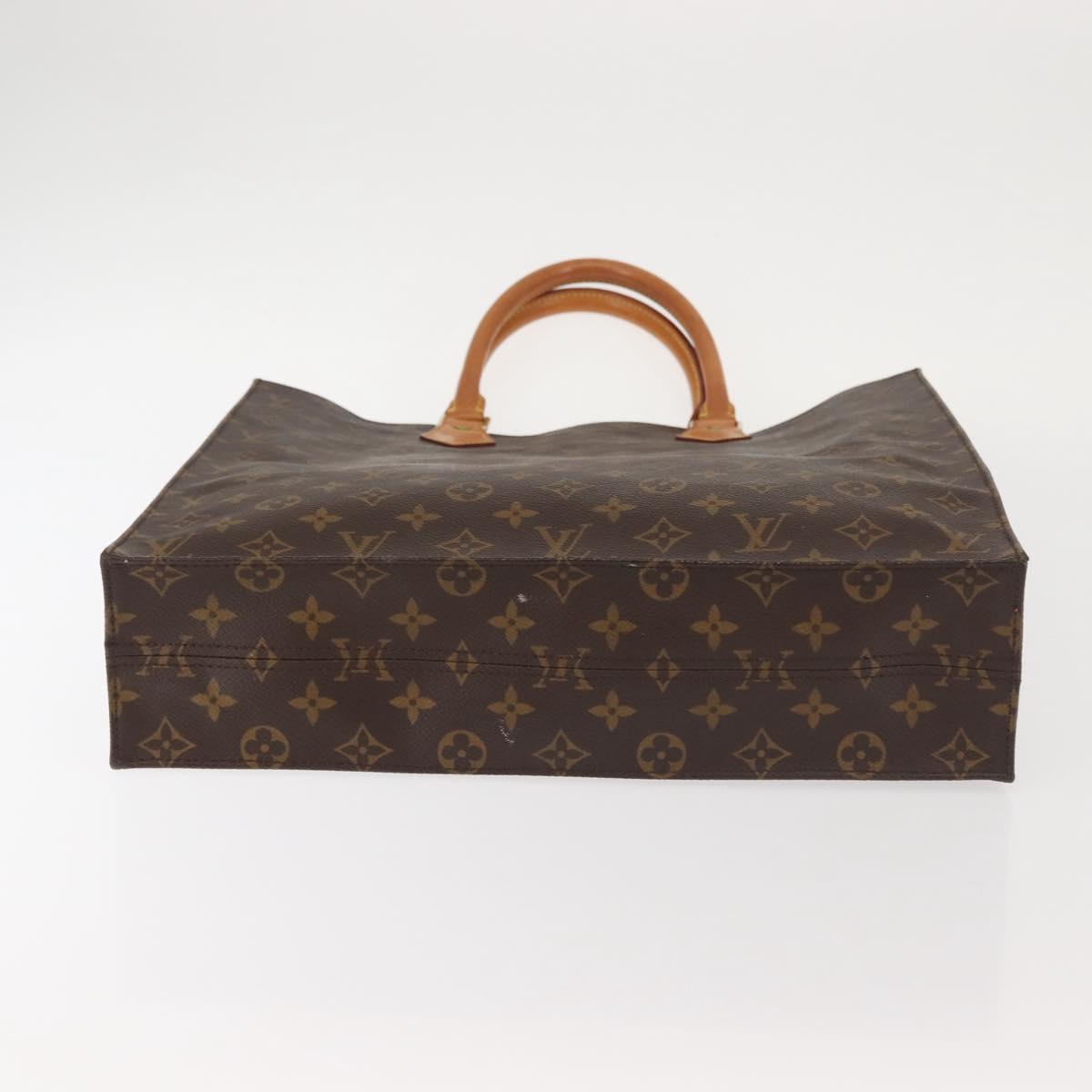 LOUIS VUITTON Monogram Sac Plat Hand Bag M51140 LV Auth 142923