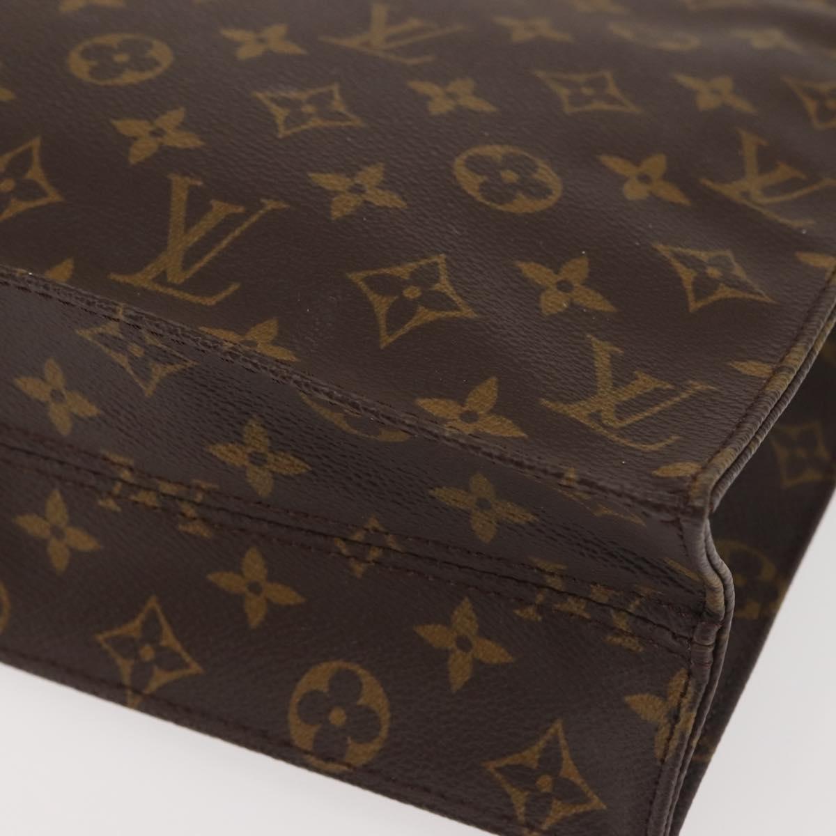LOUIS VUITTON Monogram Sac Plat Hand Bag M51140 LV Auth 142924