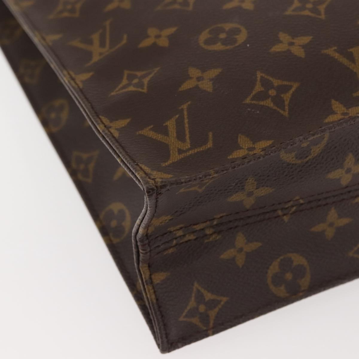 LOUIS VUITTON Monogram Sac Plat Hand Bag M51140 LV Auth 142924