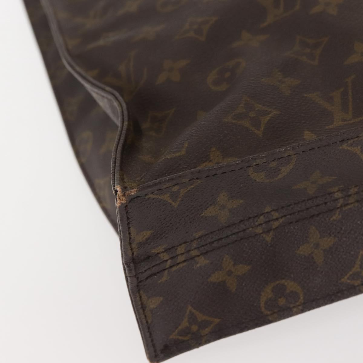 LOUIS VUITTON Monogram Sac Plat Hand Bag M51140 LV Auth 142925