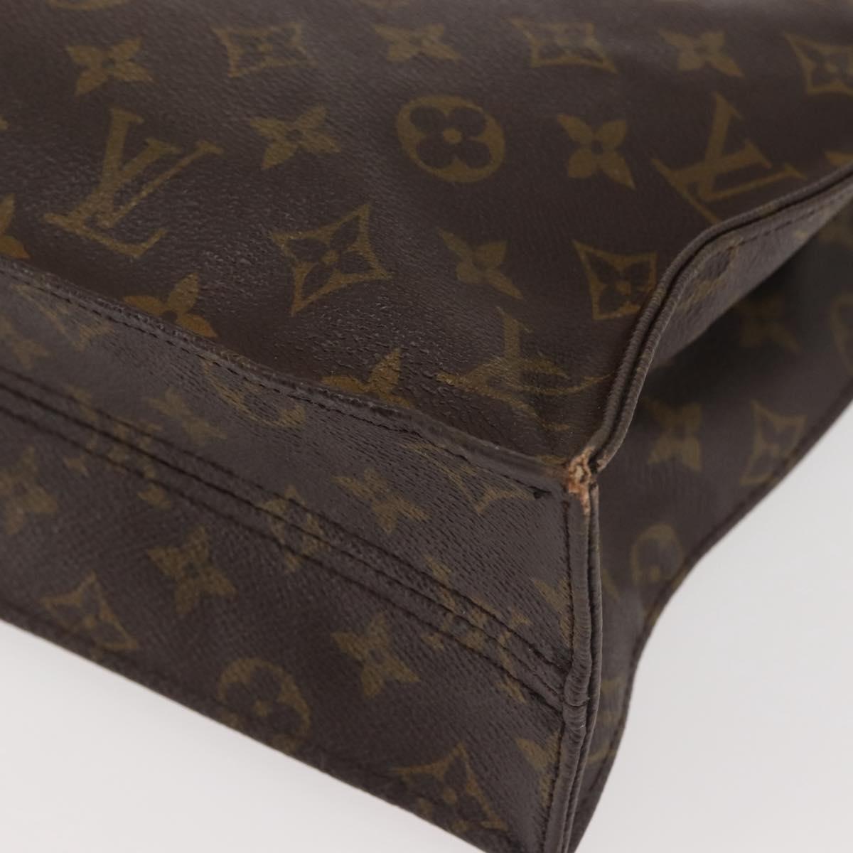 LOUIS VUITTON Monogram Sac Plat Hand Bag M51140 LV Auth 142925
