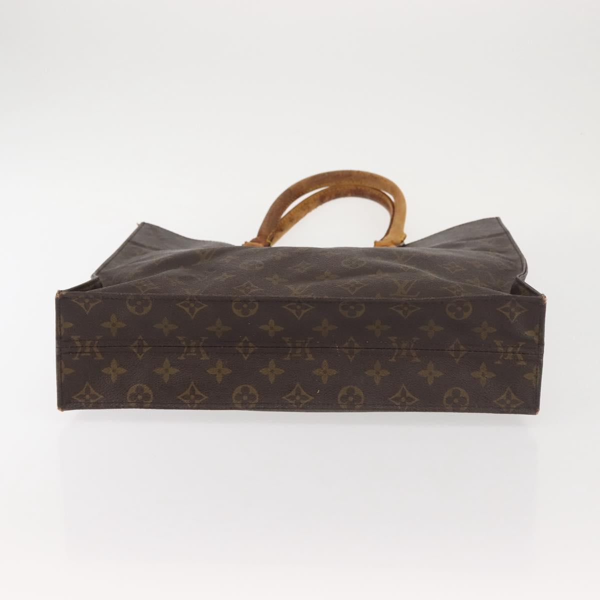 LOUIS VUITTON Monogram Sac Plat Hand Bag M51140 LV Auth 142925