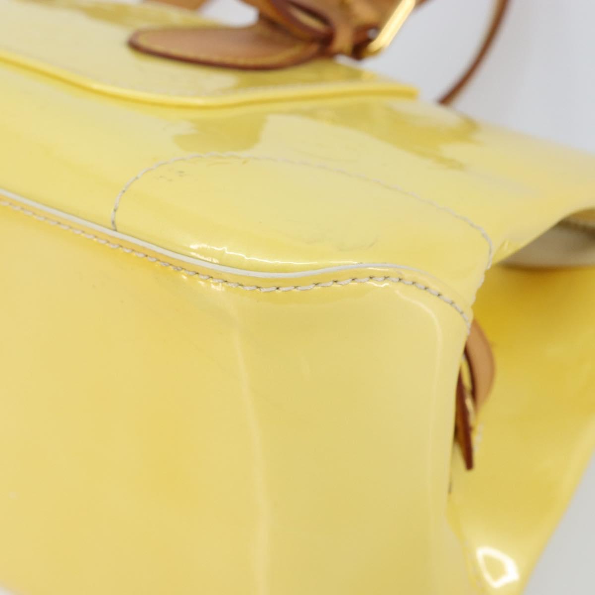 LOUIS VUITTON Monogram Vernis Rosewood Avenue Hand Bag Perle M93508 Auth 142934