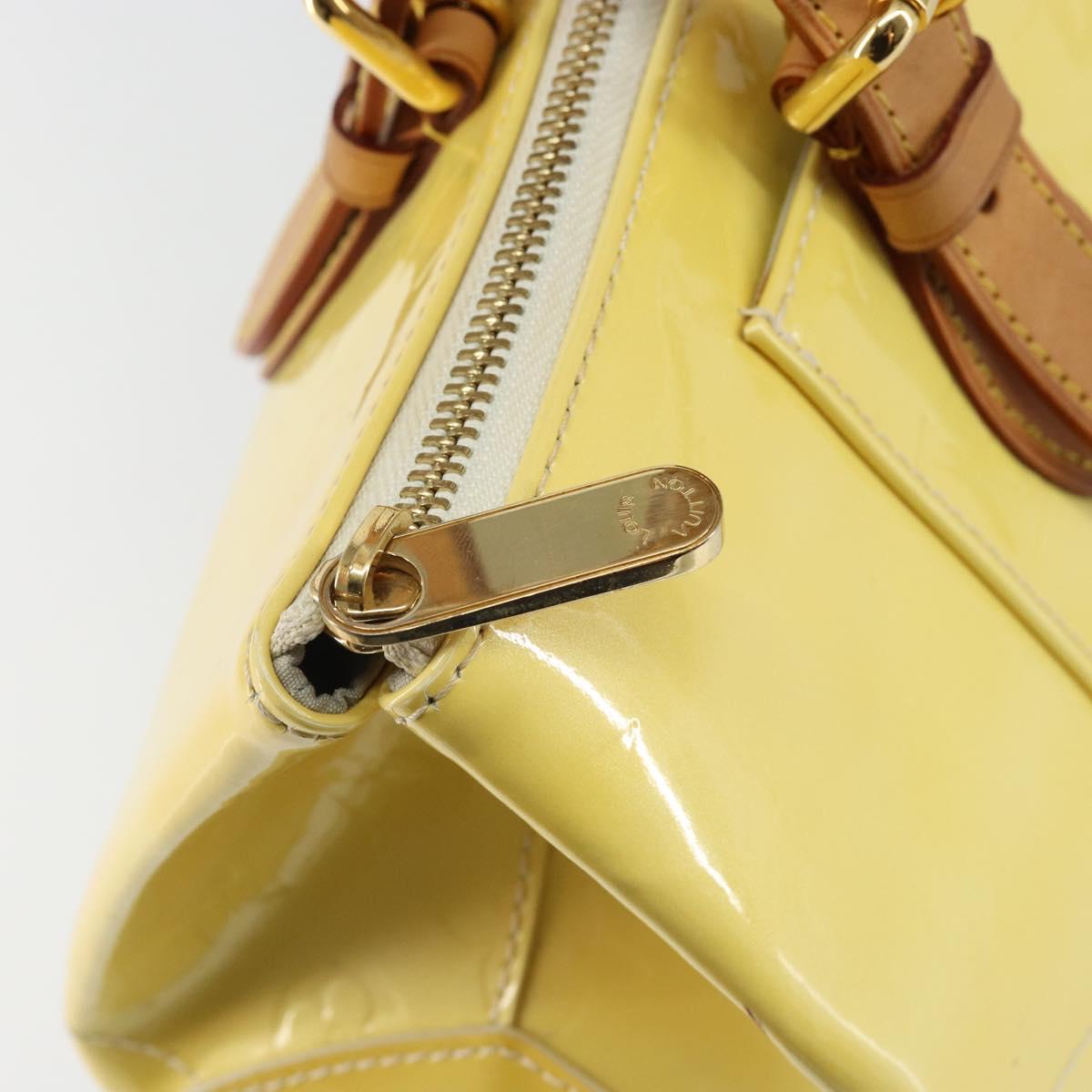 LOUIS VUITTON Monogram Vernis Rosewood Avenue Hand Bag Perle M93508 Auth 142934