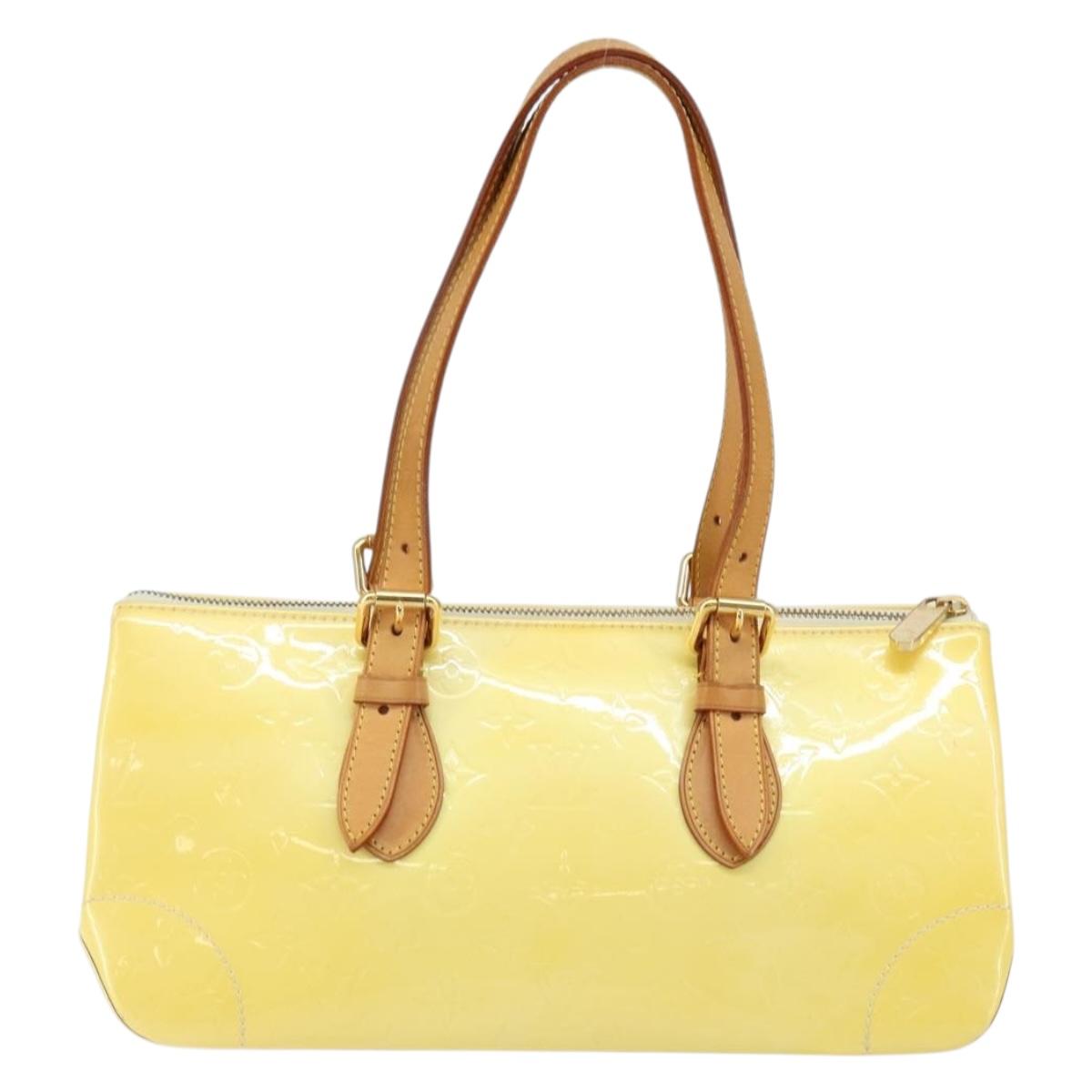 LOUIS VUITTON Monogram Vernis Rosewood Avenue Hand Bag Perle M93508 Auth 142934