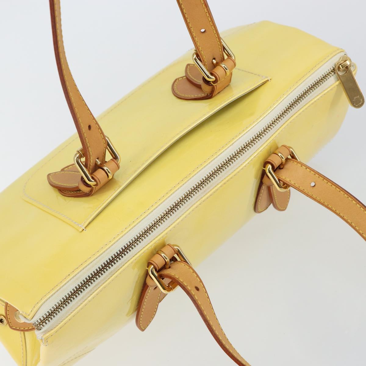 LOUIS VUITTON Monogram Vernis Rosewood Avenue Hand Bag Perle M93508 Auth 142934