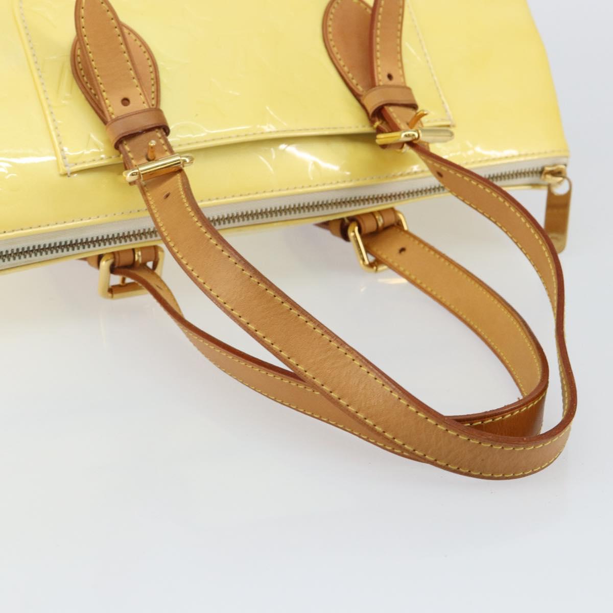 LOUIS VUITTON Monogram Vernis Rosewood Avenue Hand Bag Perle M93508 Auth 142934