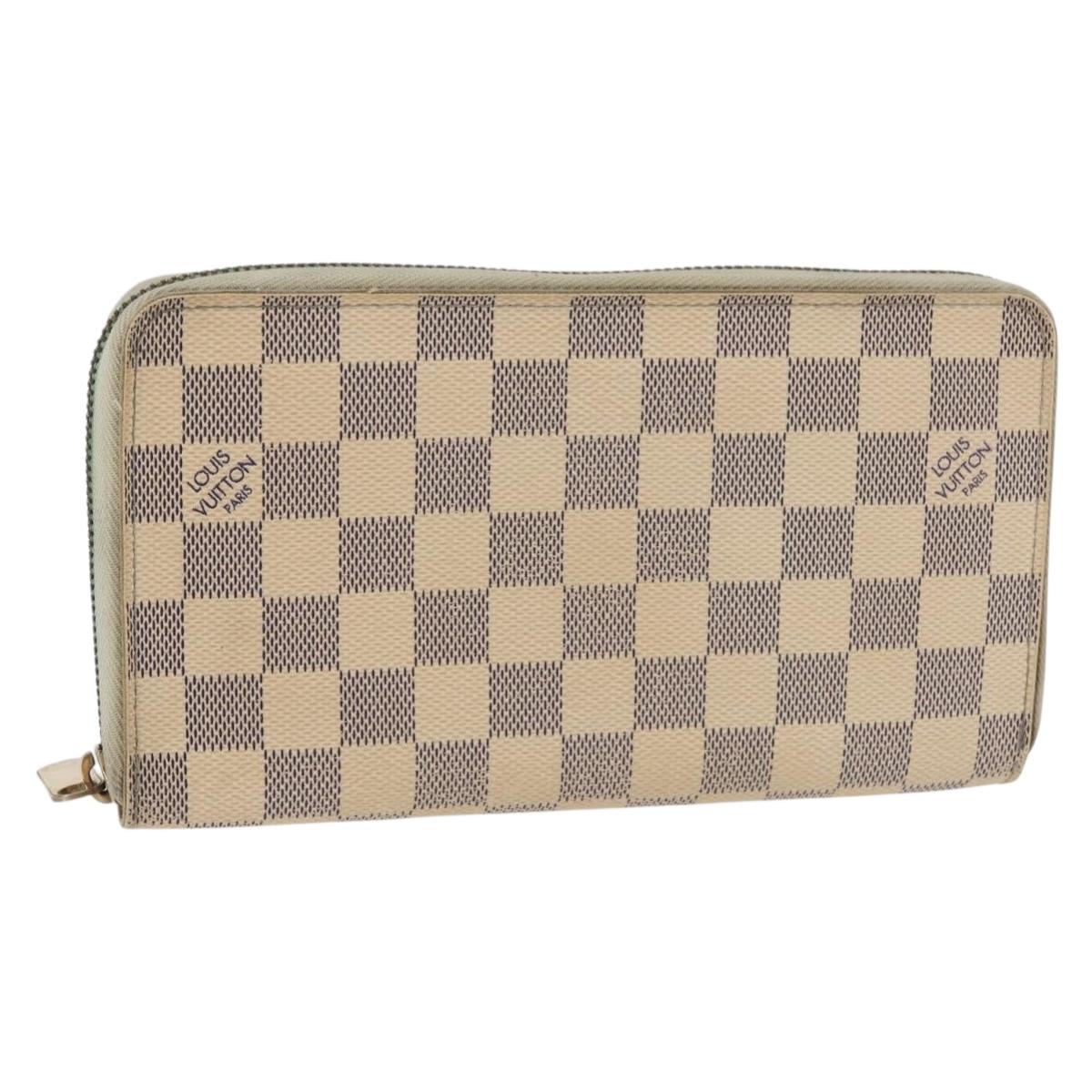 LOUIS VUITTON Damier Azur Zippy Organizer Long Wallet N60012 LV Auth 142945