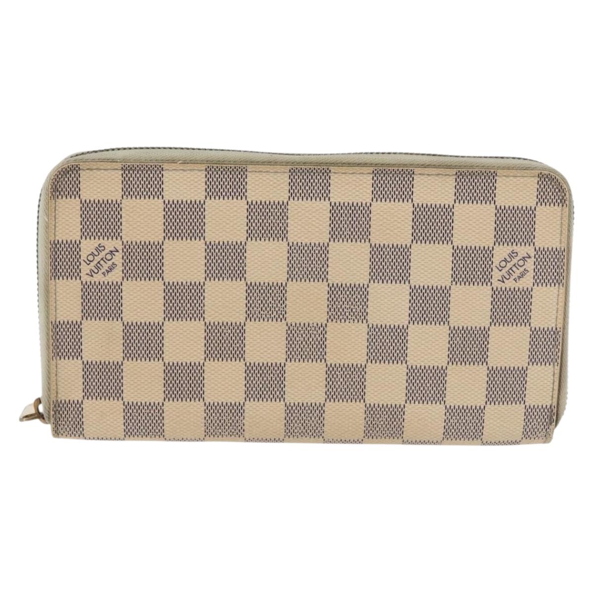 LOUIS VUITTON Damier Azur Zippy Organizer Long Wallet N60012 LV Auth 142945