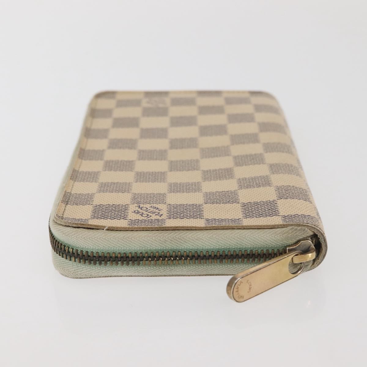 LOUIS VUITTON Damier Azur Zippy Organizer Long Wallet N60012 LV Auth 142945
