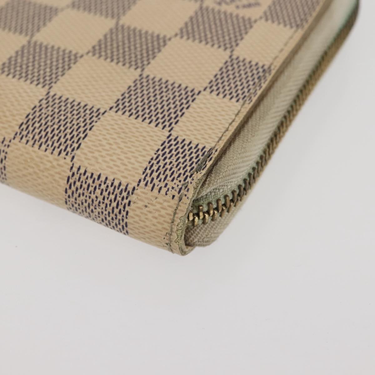LOUIS VUITTON Damier Azur Zippy Organizer Long Wallet N60012 LV Auth 142945