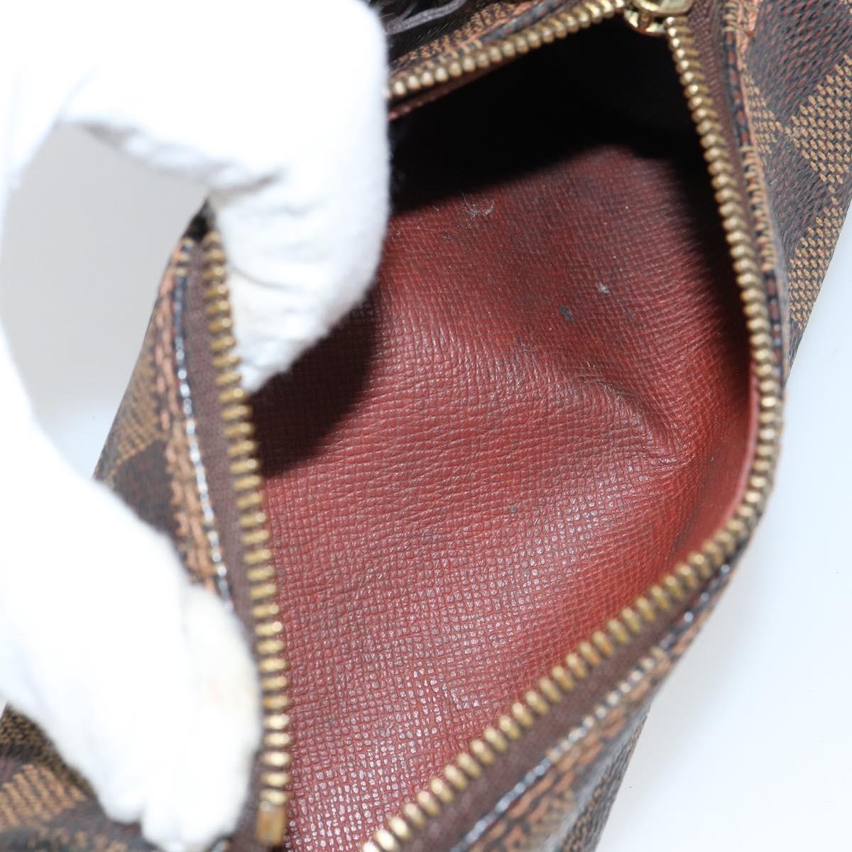 LOUIS VUITTON Damier Ebene Papillon Pouch LV Auth 142954