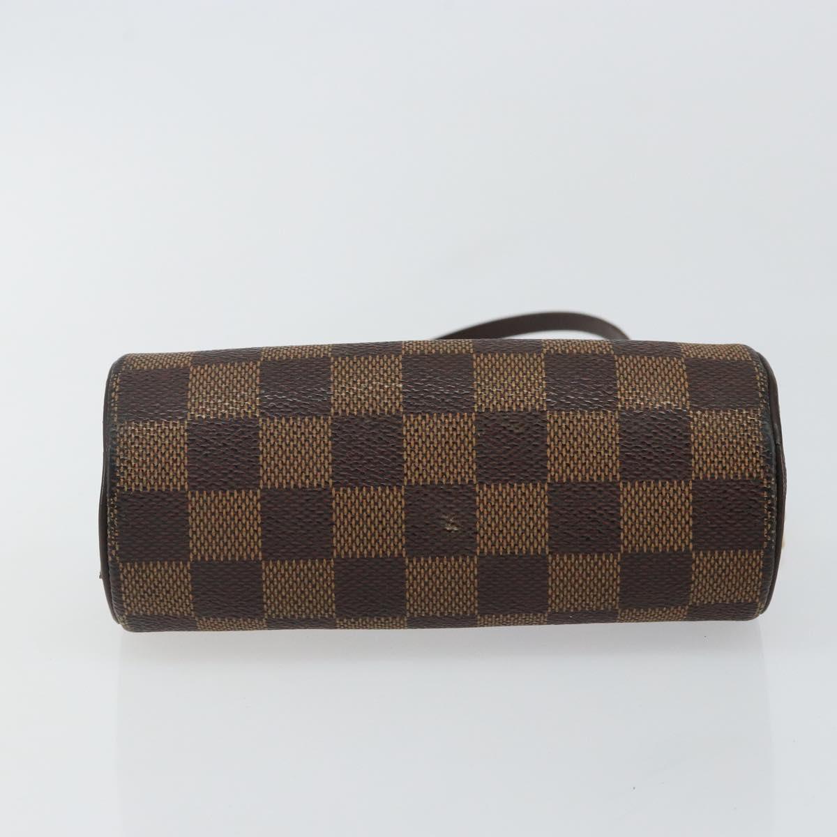 LOUIS VUITTON Damier Ebene Papillon Pouch LV Auth 142954