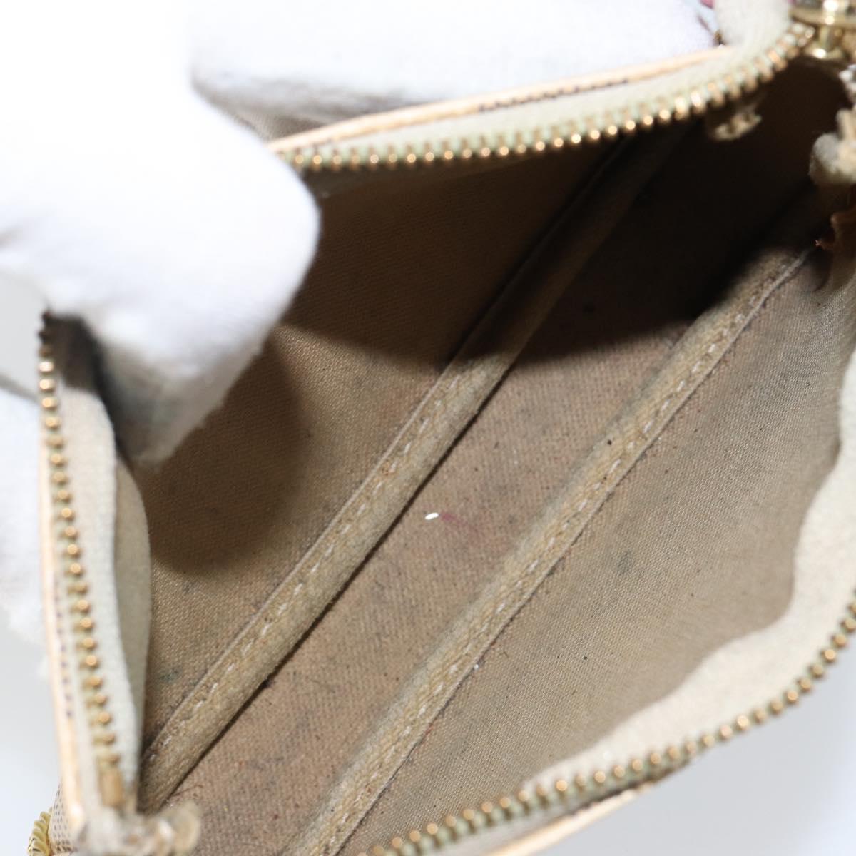 LOUIS VUITTON Damier Azur Illustre Mini Pochette Accessoires N41463 Auth 142956