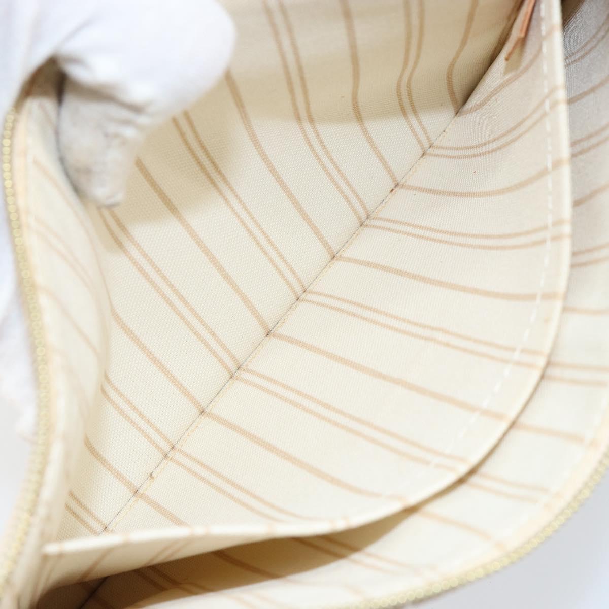 LOUIS VUITTON Damier Azur Neverfull MM Pouch Pouch LV Auth 142958