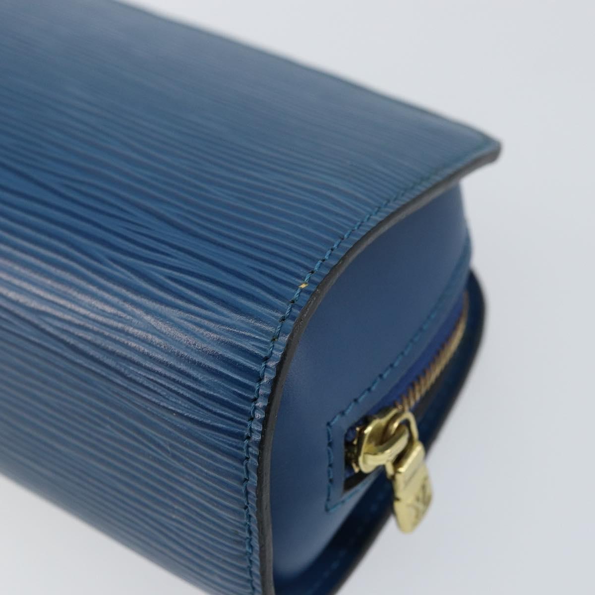 LOUIS VUITTON Epi Dauphine PM Pouch Blue M48445 LV Auth 142961