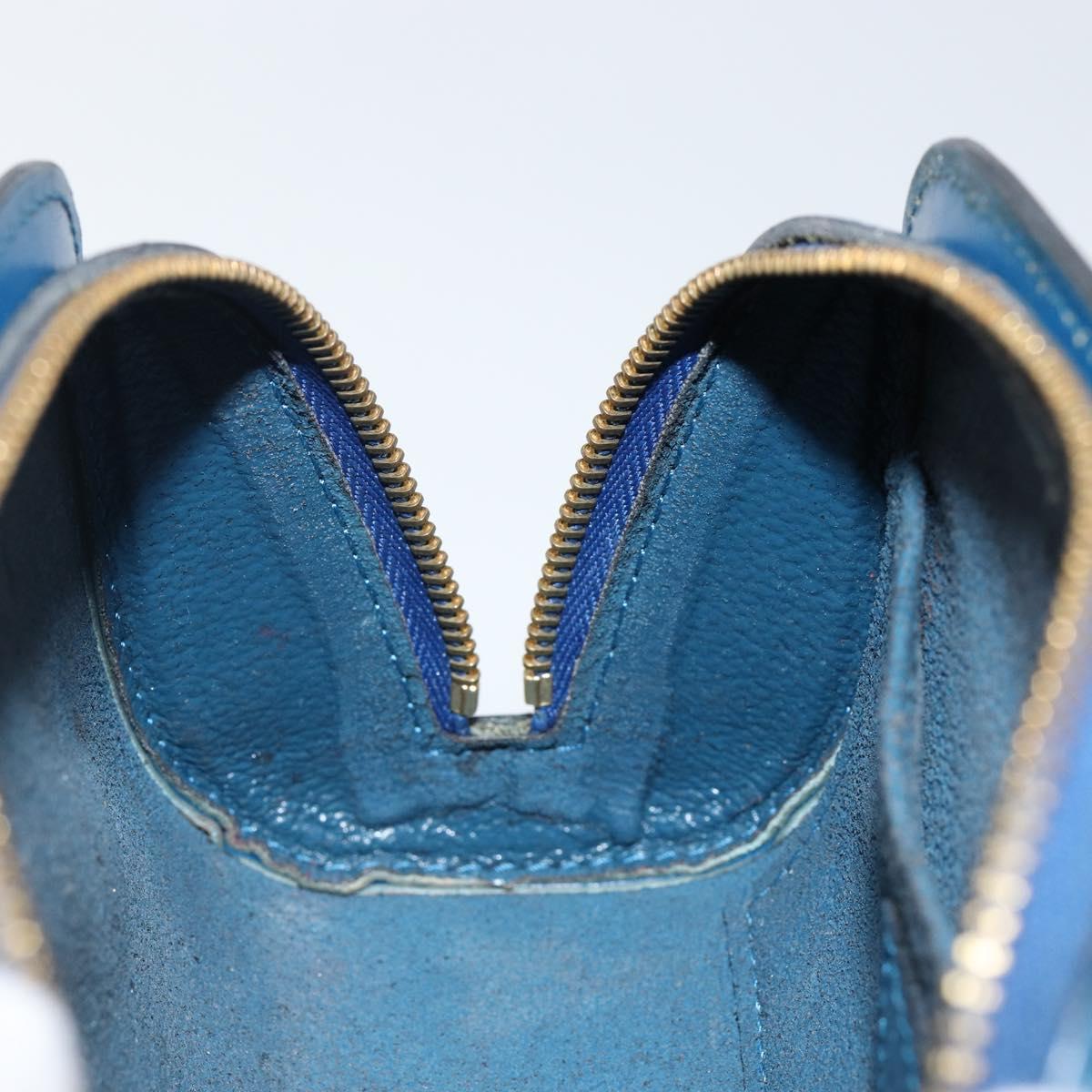 LOUIS VUITTON Epi Dauphine PM Pouch Blue M48445 LV Auth 142961