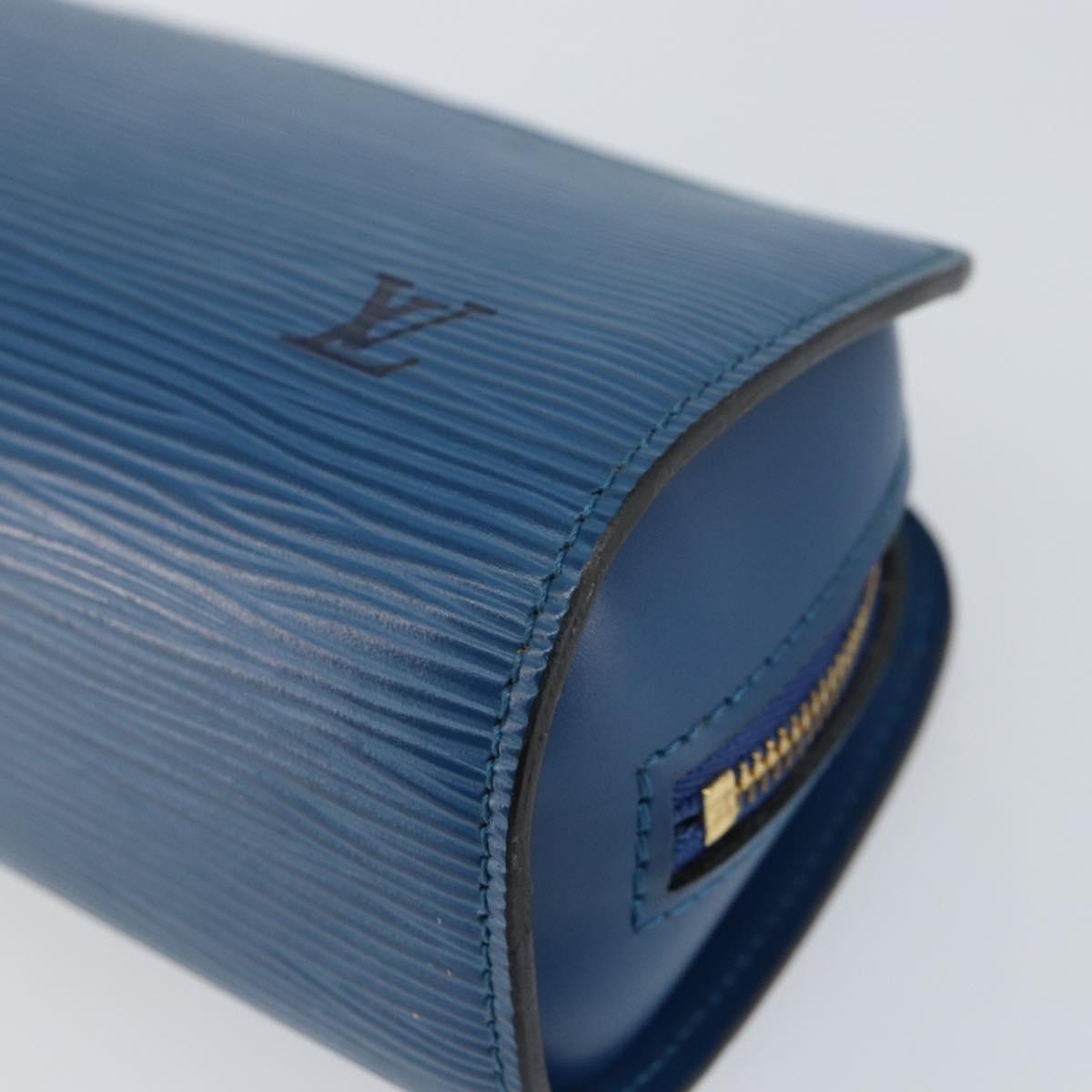 LOUIS VUITTON Epi Dauphine PM Pouch Blue M48445 LV Auth 142961