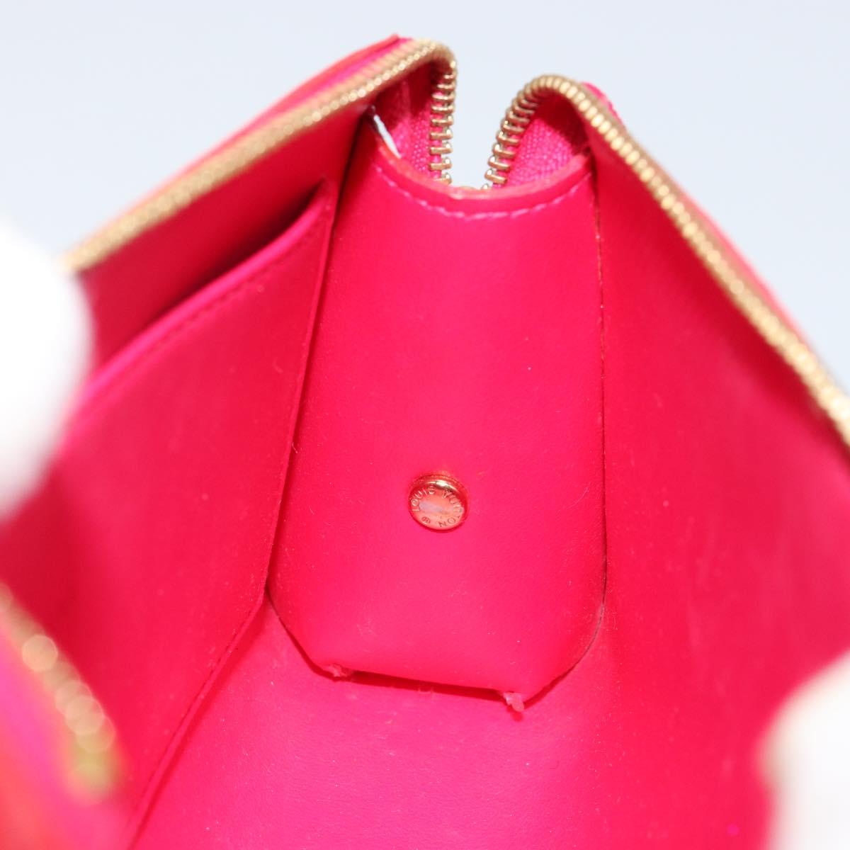 LOUIS VUITTON Monogram Vernis Trousse Cosmetic Pouch Rose Pop M93647 Auth 142964