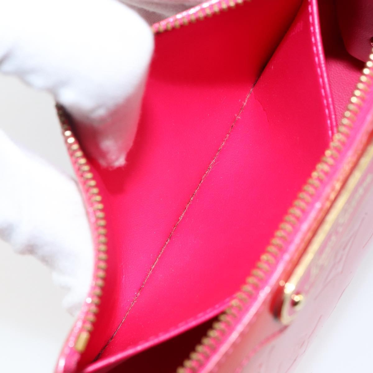 LOUIS VUITTON Monogram Vernis Trousse Cosmetic Pouch Rose Pop M93647 Auth 142964A