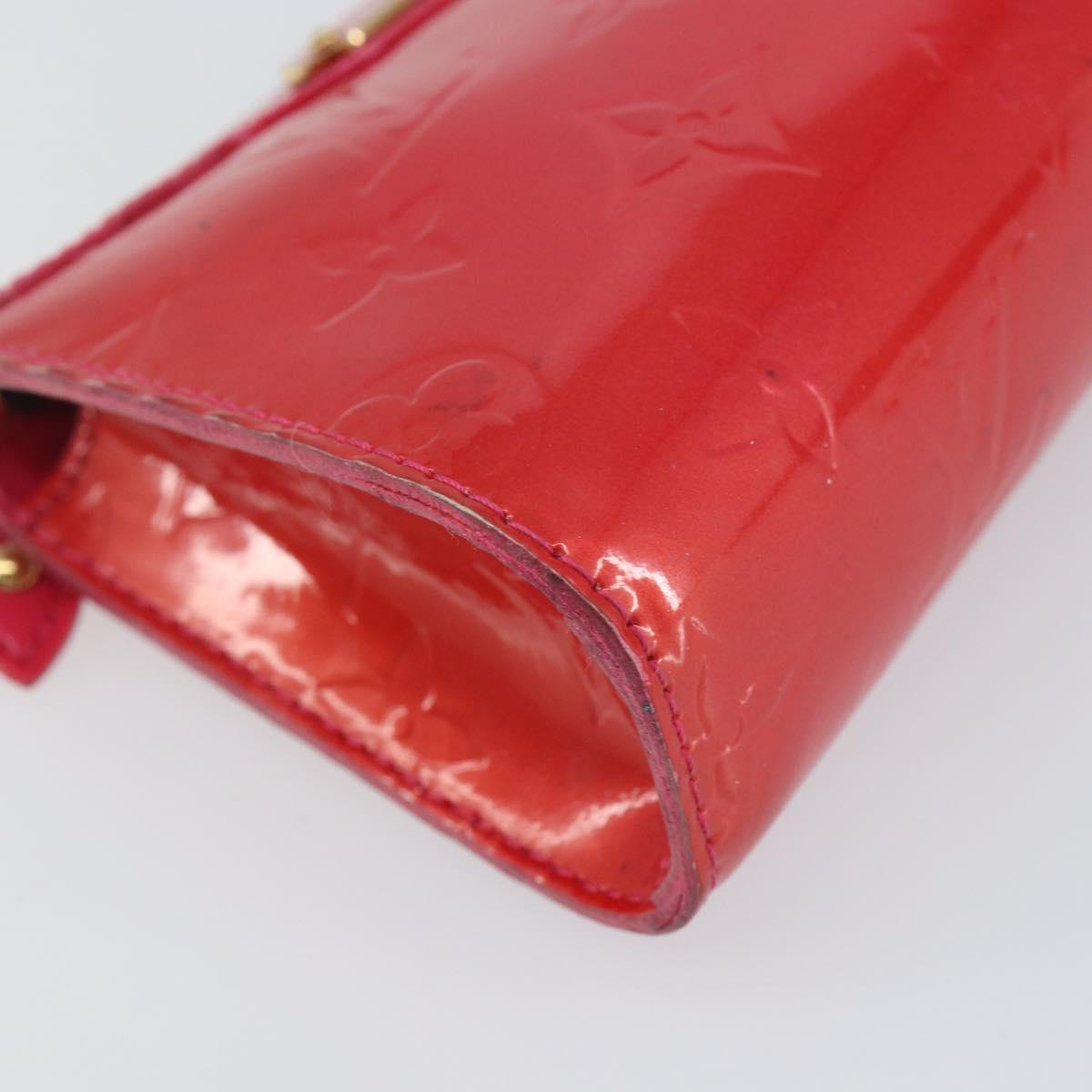 LOUIS VUITTON Monogram Vernis Trousse Cosmetic Pouch Rose Pop M93647 Auth 142964