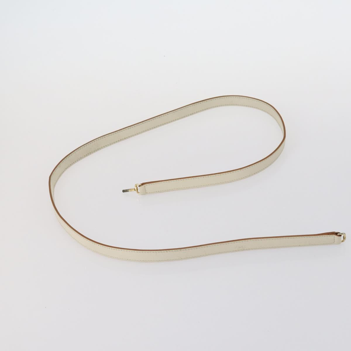 Salvatore Ferragamo Gancini Vala Bag Leather 3Set Beige Black white Auth 142965