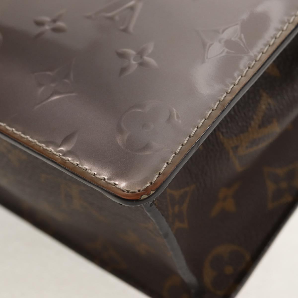 LOUIS VUITTON Monogram Vernis Spring Street PM Bag Silver M90567 LV Auth 142967V