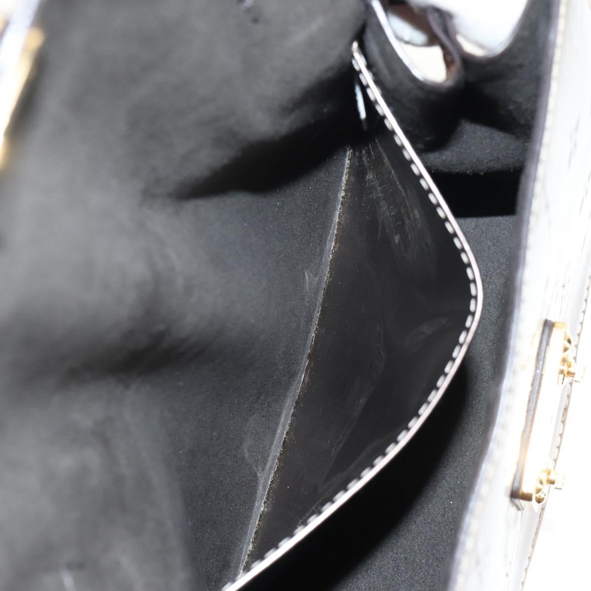 LOUIS VUITTON Monogram Vernis Spring Street PM Bag Silver M90567 LV Auth 142967V