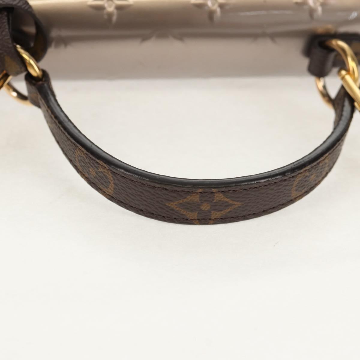 LOUIS VUITTON Monogram Vernis Spring Street PM Bag Silver M90567 LV Auth 142967V